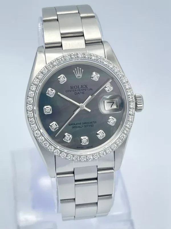 Rolex Oyster Perpetual Date 1500 34mm Diamond Bezel Date-just