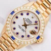 Rolex Lady President Date-Just Gold Diamond Bezel Watch